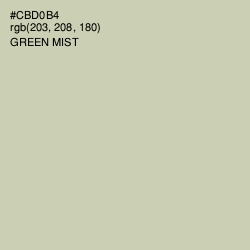 #CBD0B4 - Green Mist Color Image